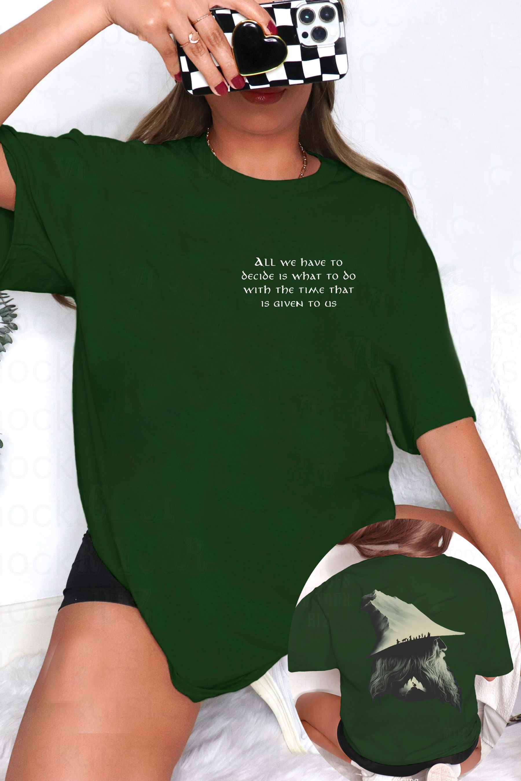 Gandalf LOTR Quotes All We Have To Decide Is What To Do Vintage 2 Sides Shirt