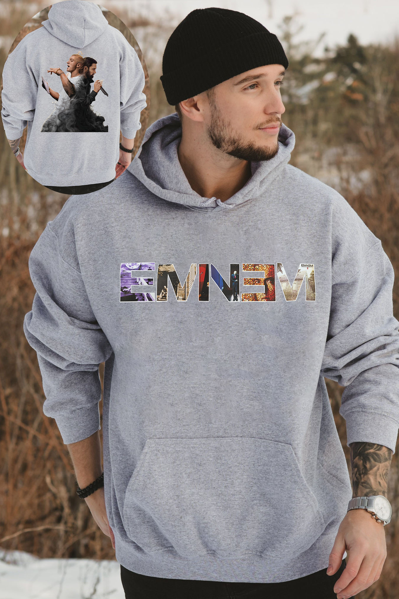 Eminem Rap God Men Hoodies