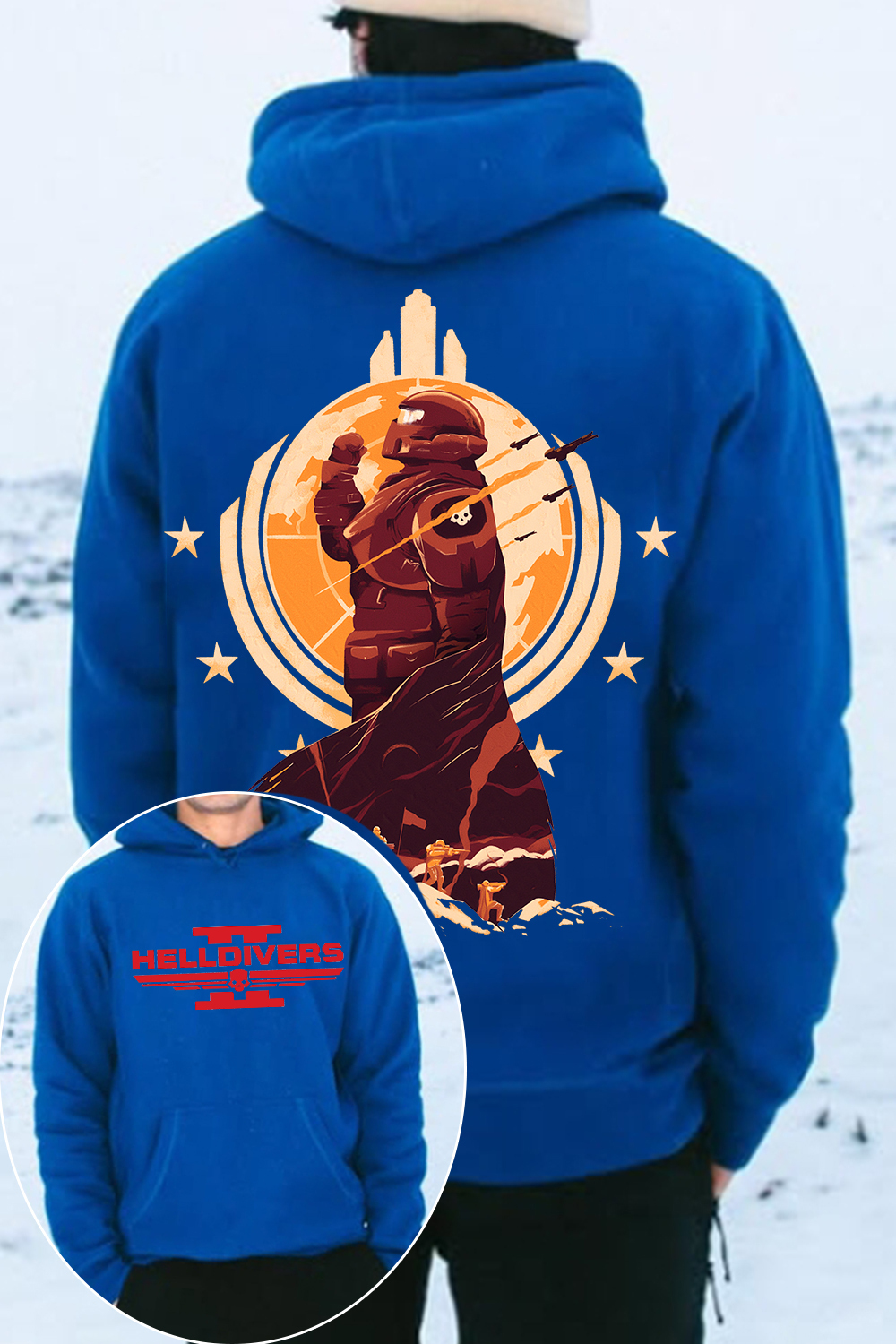 Helldivers 2 Oversized Vintage Unisex Hoodie