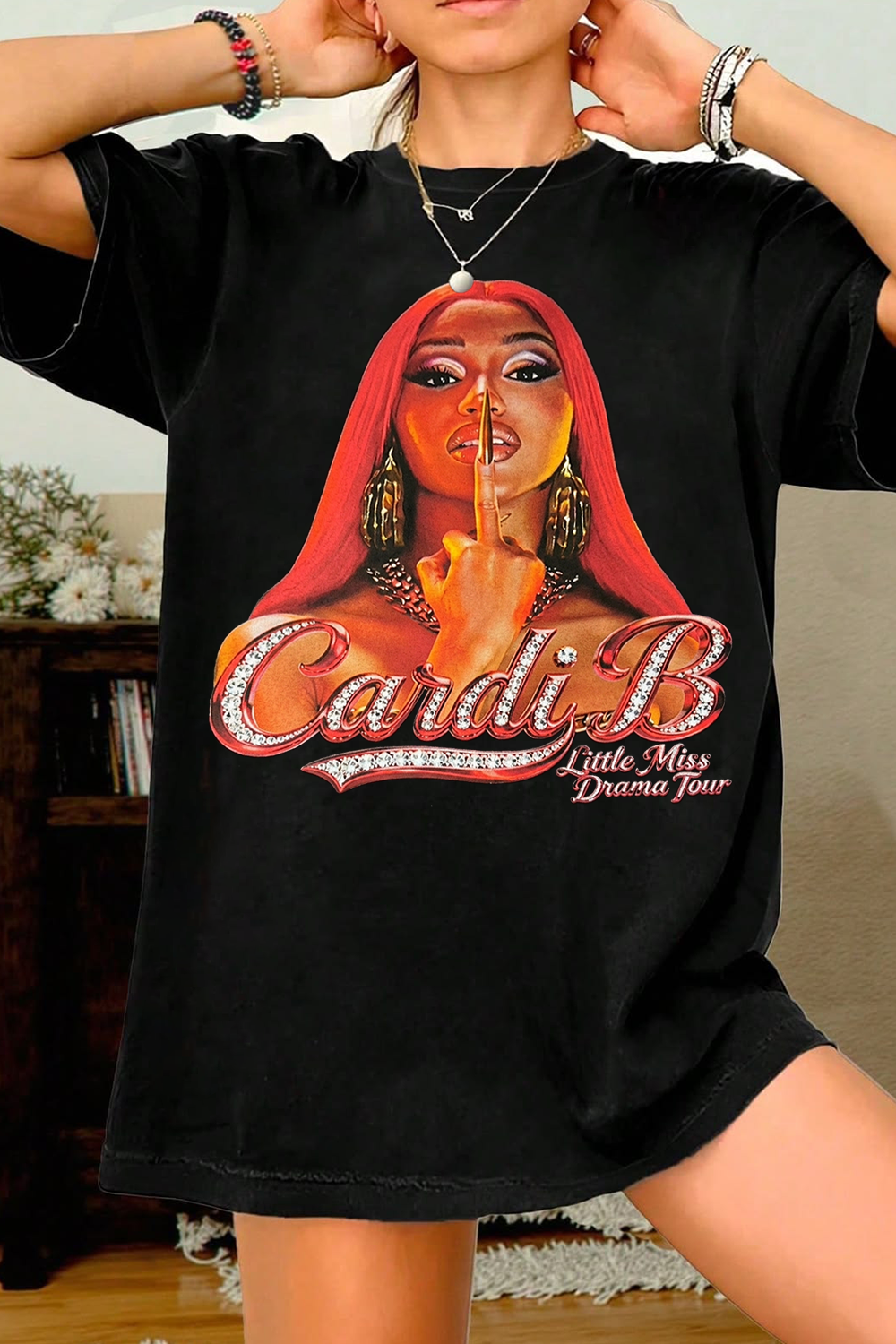 Cardi B Printed Shirt