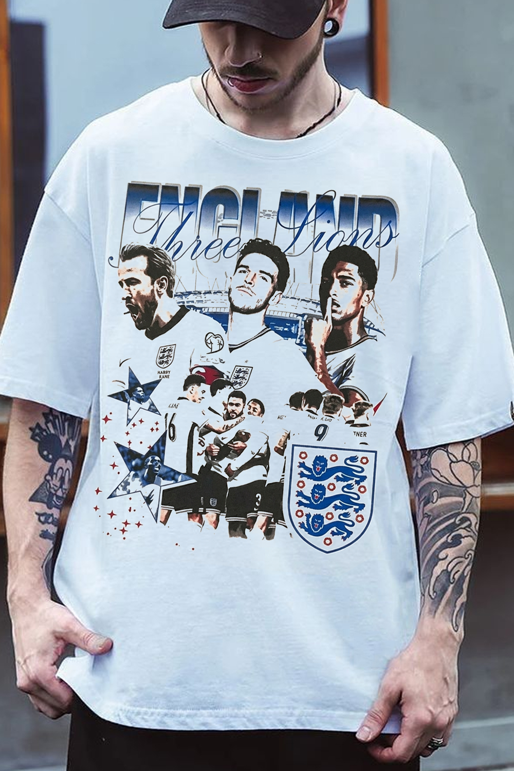 Three Lions England Soccer Fan T-shirt
