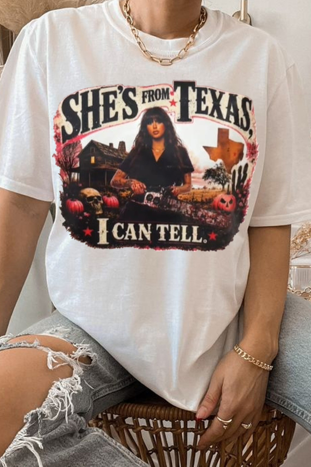 She's from Texas Halloween Shirt