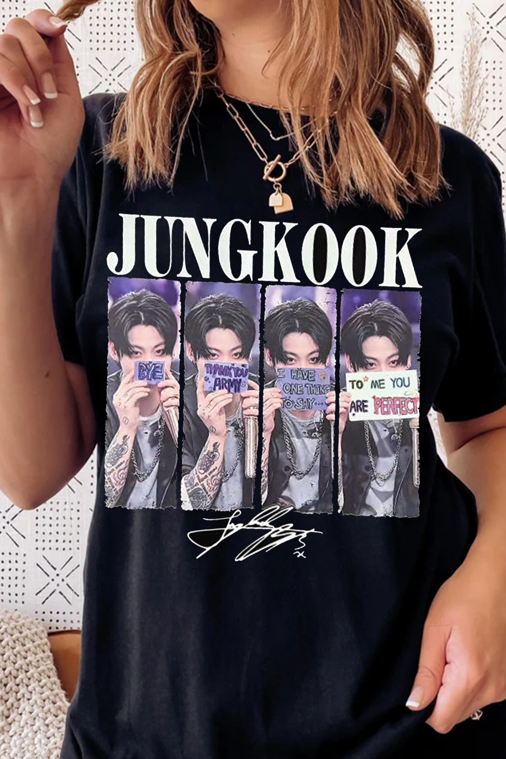 BTS Jungkook Vintage Fan T‑Shirt