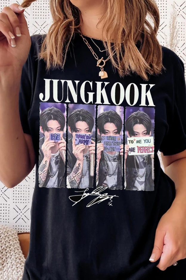 BTS Jungkook Vintage Fan T‑Shirt
