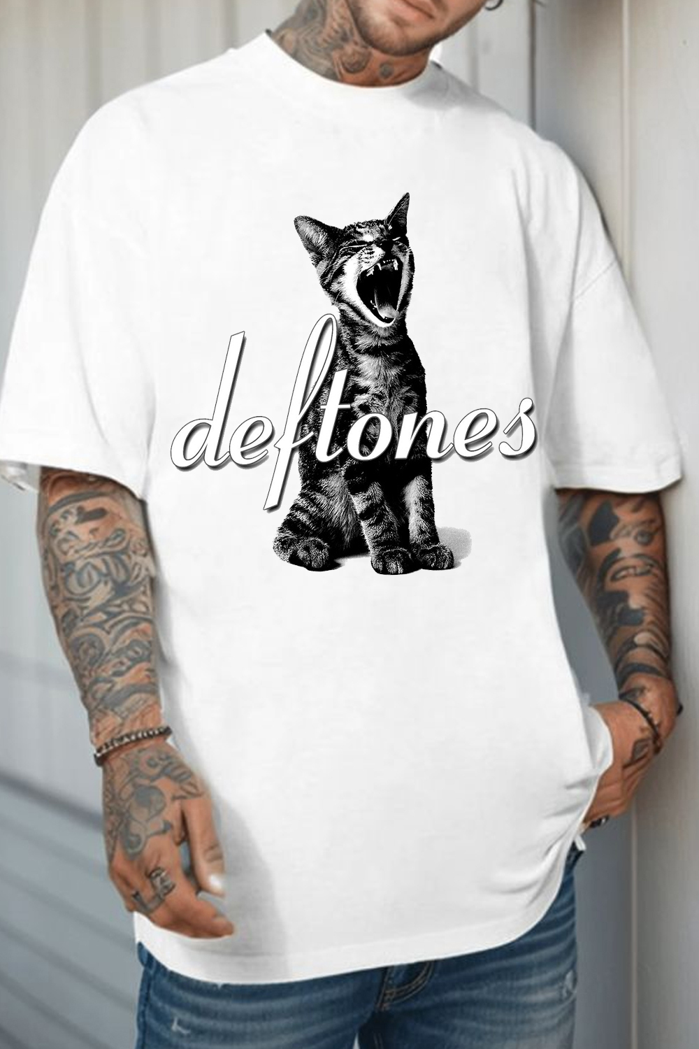 Deftones Cat Men's Short-Sleeved T-Shirt