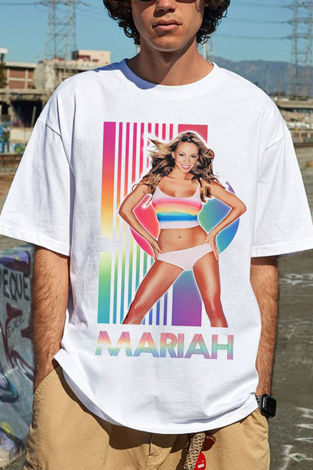 Camiseta Mariah Carey The Rainbow Queen Of Pride Voices Tee