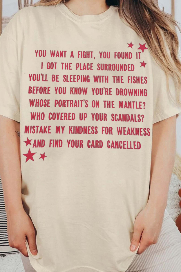 Taylor Swift Father Figure Lyric Shirt