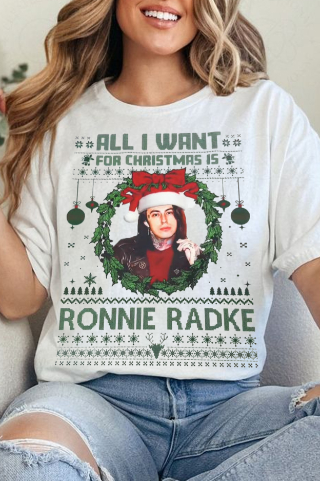 Ronnieradke Fallinginreverse Christmas Tee