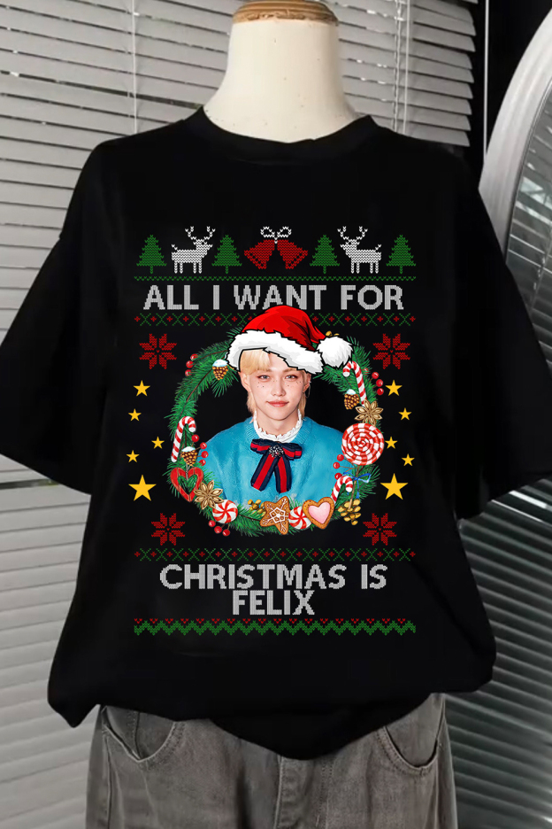 Felix Stray Kids Christmas Shirt