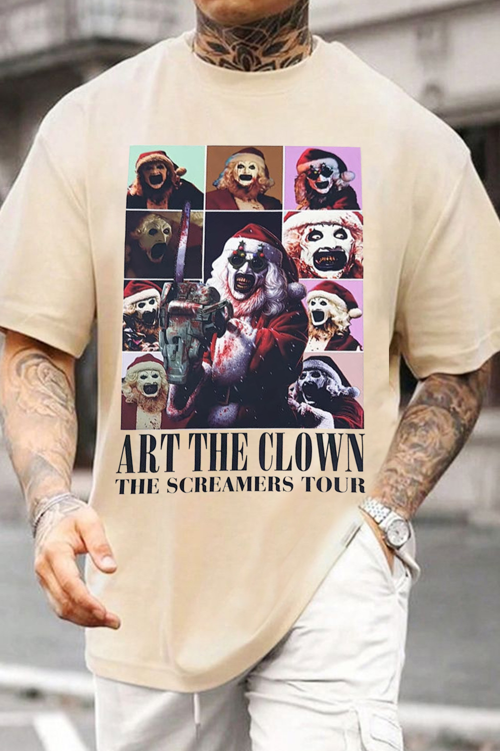 Art The Clown In Santa Version Tee