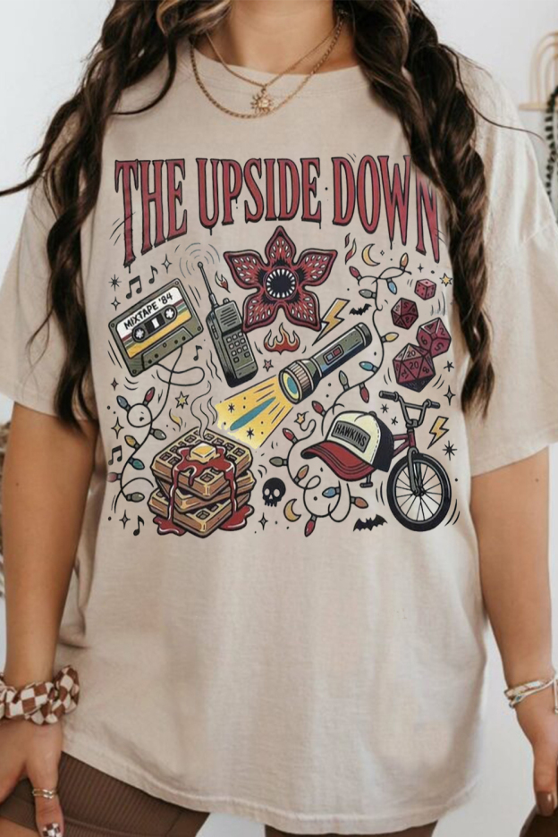 Stranger Valentine Retro 80s Love Hawkins Upside Down Heart Shirt 🤩