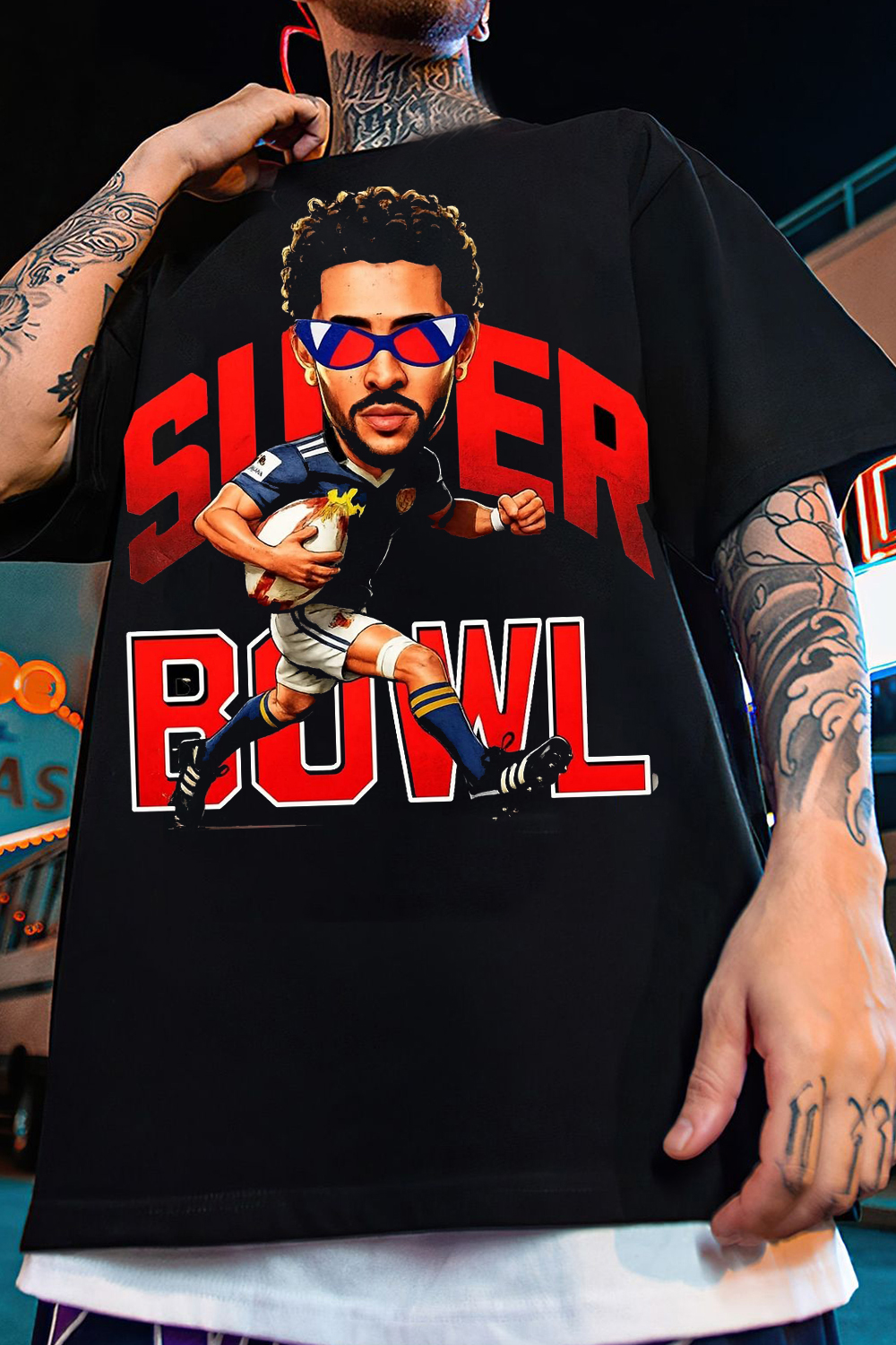 Bad Bunny Super Bowl Printed T-Shirt