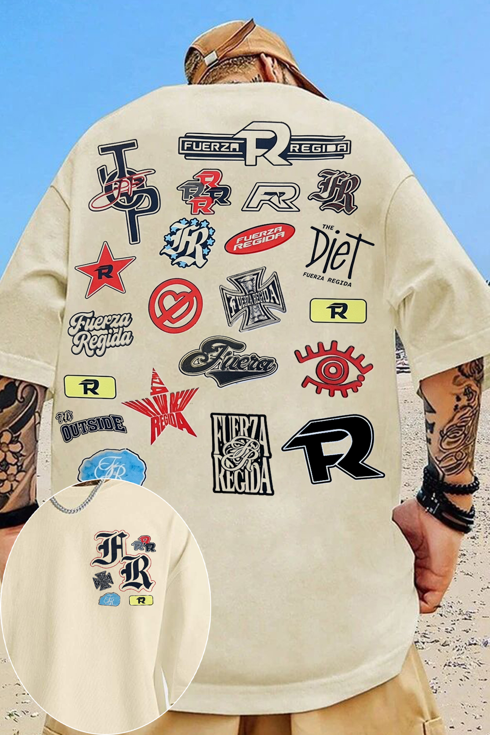 Fuerza Regida Multi Logo Collage Tee