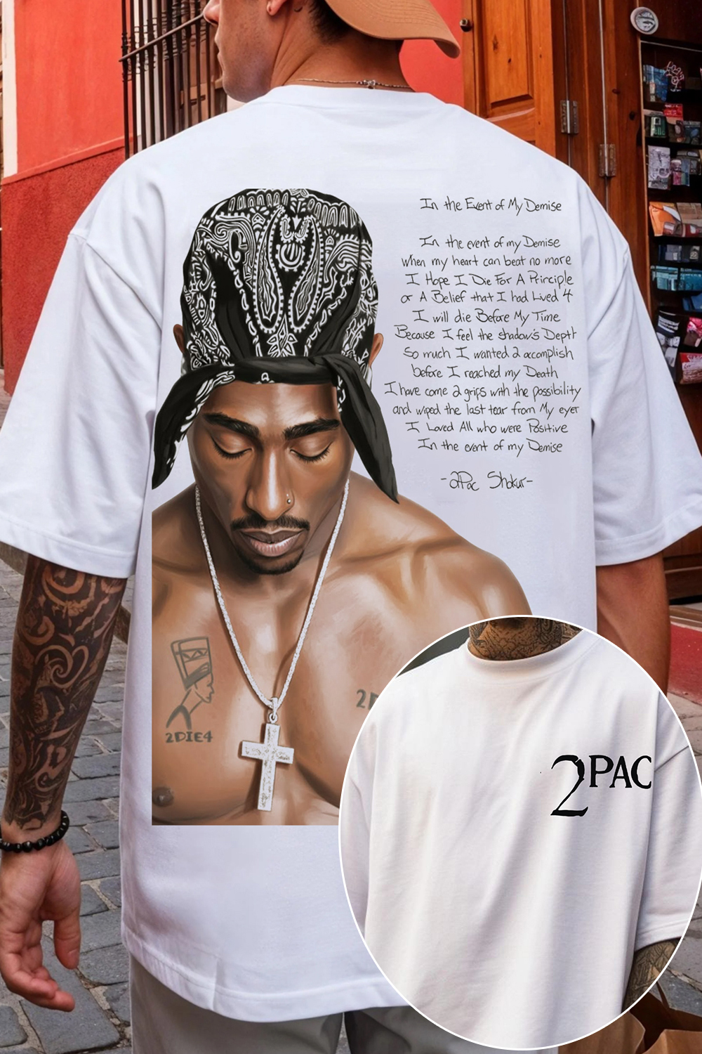 Tupac 2-Sided Print Tee