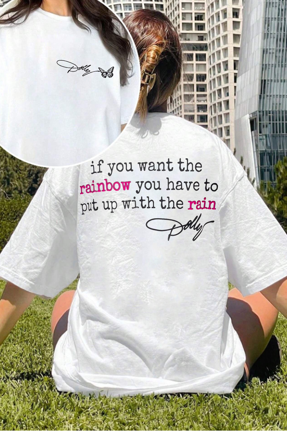 Dolly Parton Rainbow Quote Tee