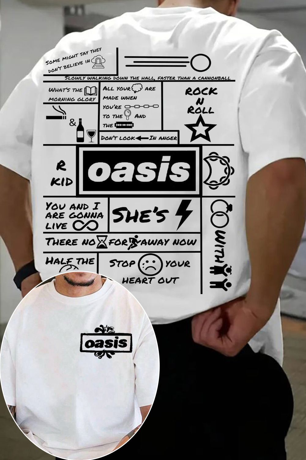 Oasis 2-side  Short-sleeved T-shirt