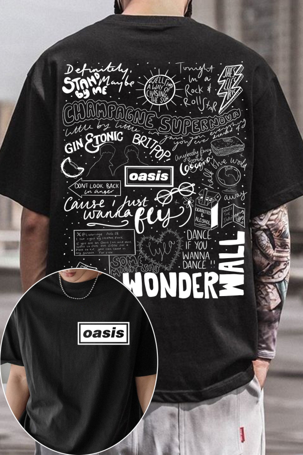 Oasis 2-side Printed Short-sleeved T-shirt