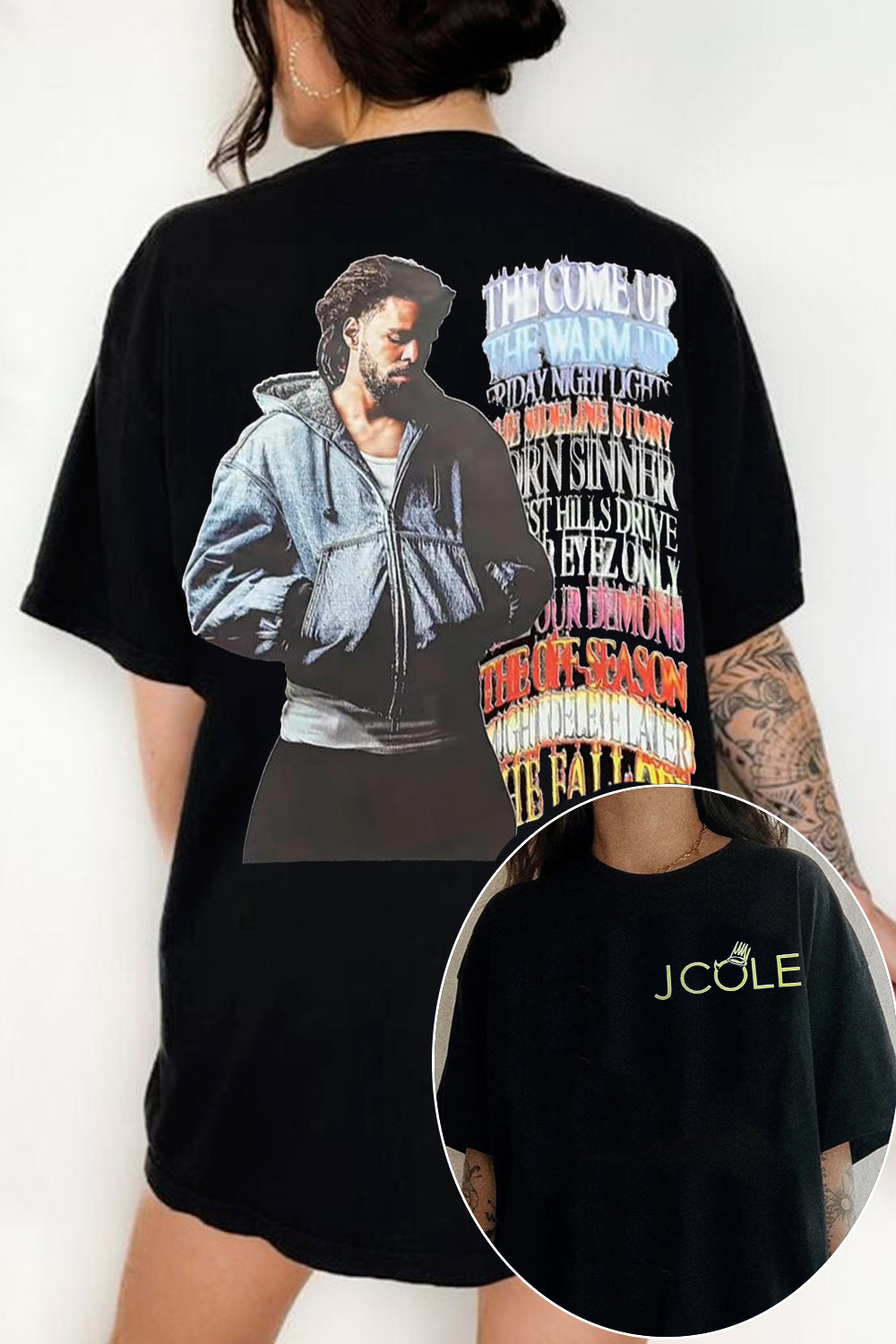 J.Cole 2-Sided Printed T-Shirt