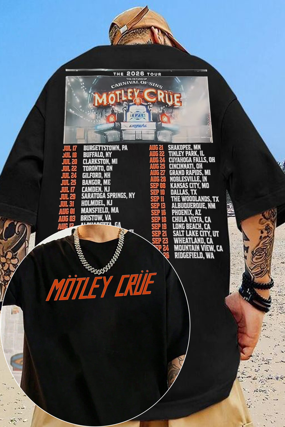 Motley Crue 2026 Tour Shirt