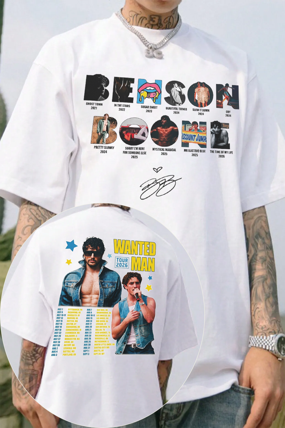 Benson Boone Two-Sided Shirt