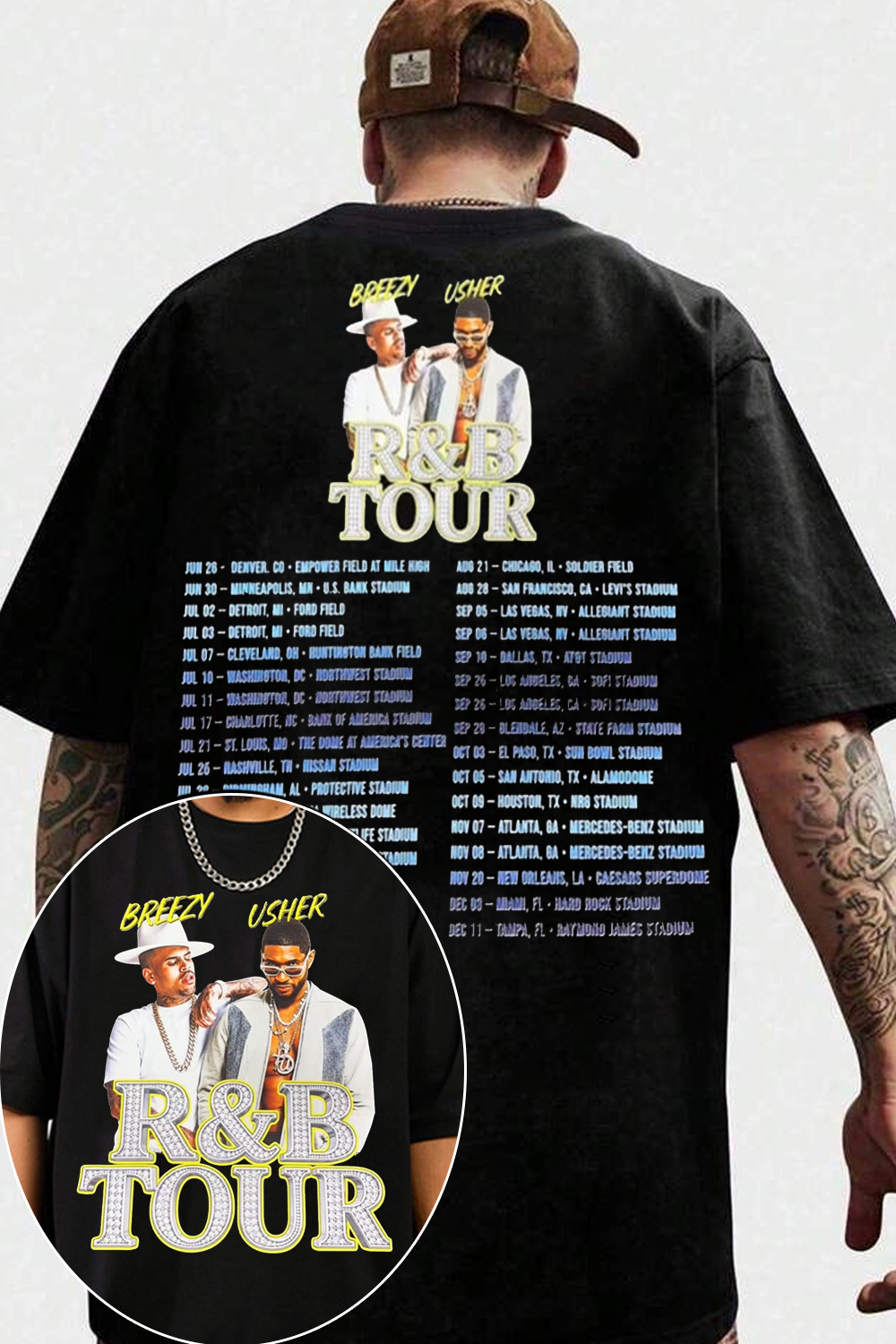 Chrisbrown & Usher 2026 Tour Tee