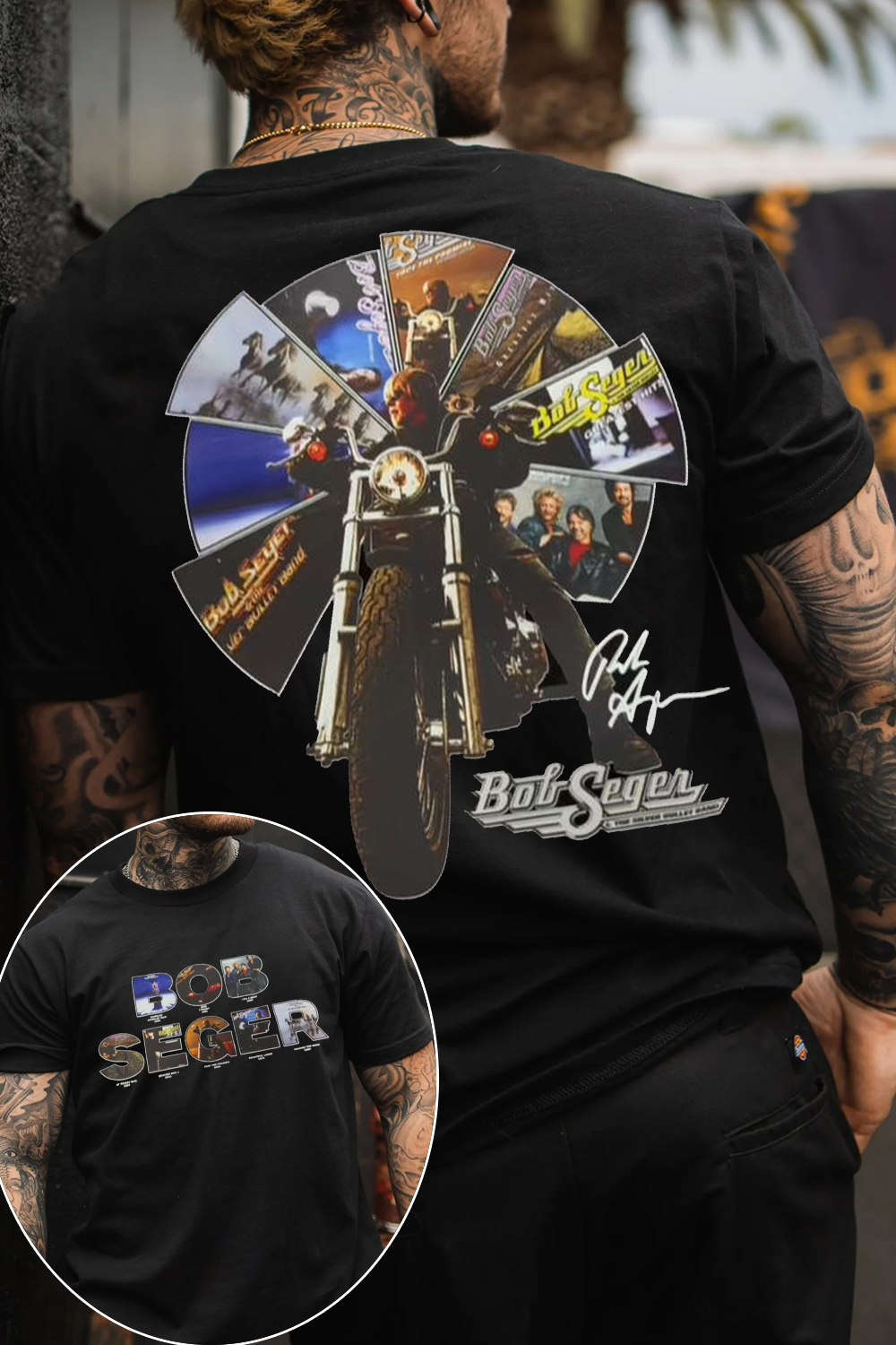Classic Rock Bob Seger Album Cover T-Shirt