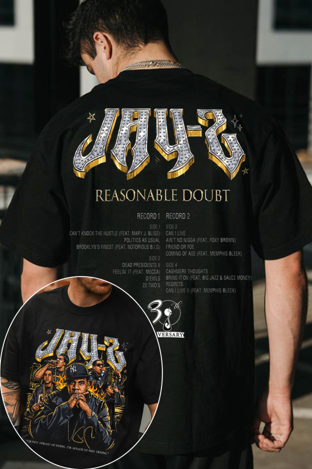 JAY Z Merch 30Th Anniversary Reasonable Doubt Shirt JAY Z Supporters Tee Fans Attire Gifts