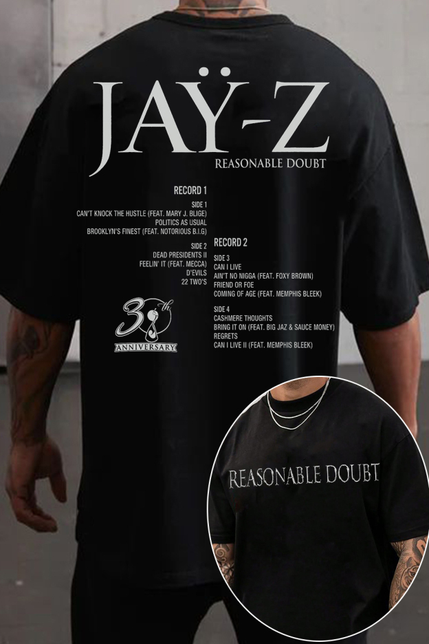 JAY Z Merch 30Th Anniversary Reasonable Doubt Shirt JAY Z Supporters Clothes Gifts Idea