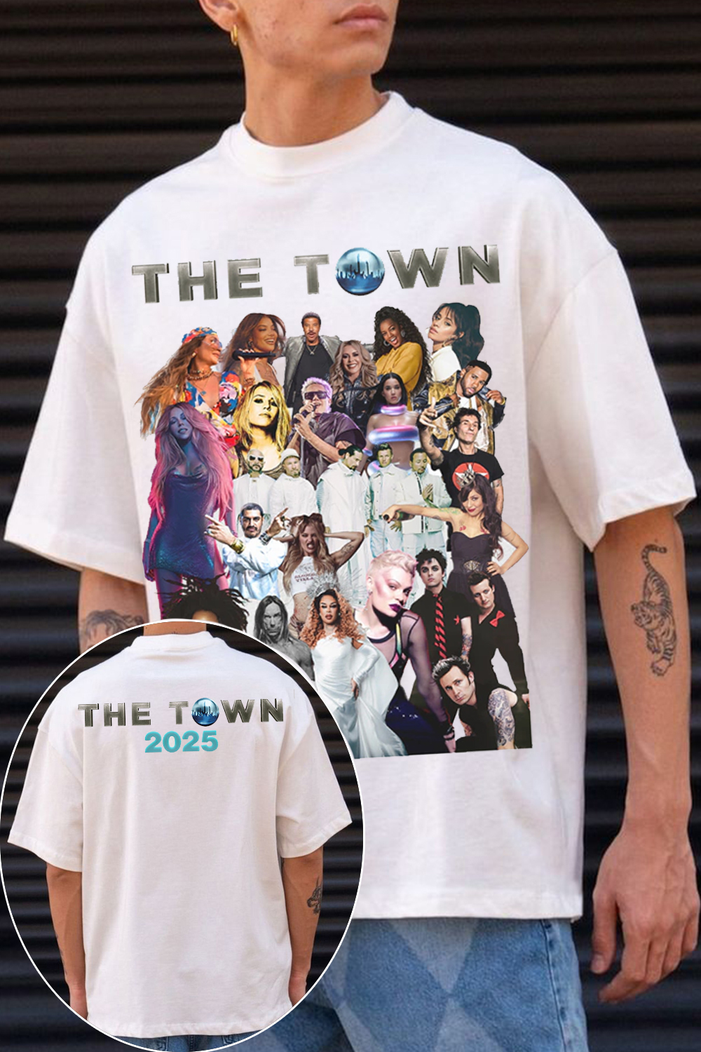 Frente E Costas Camiseta The Town 2025 Tee
