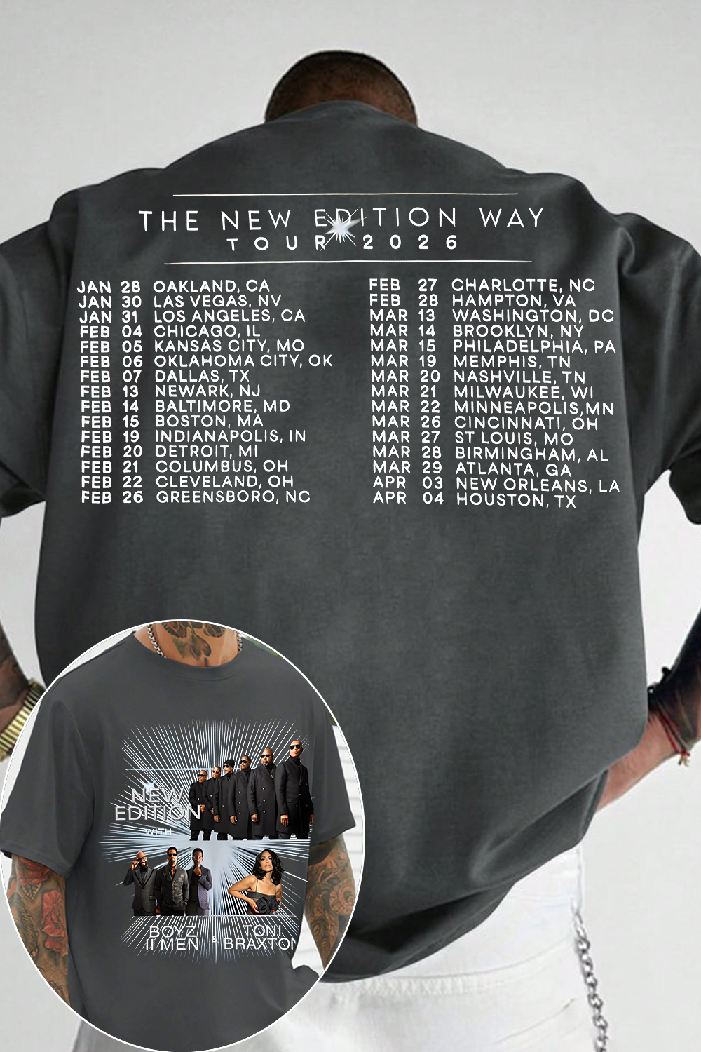 New Edition 2026 Tour Shirt For Men