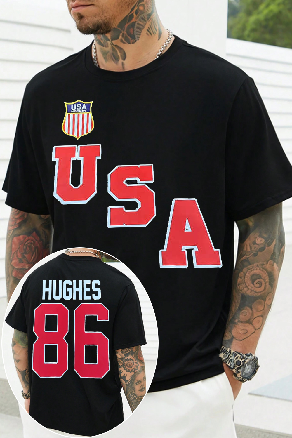 USA Hockey Jack Hughes Tee