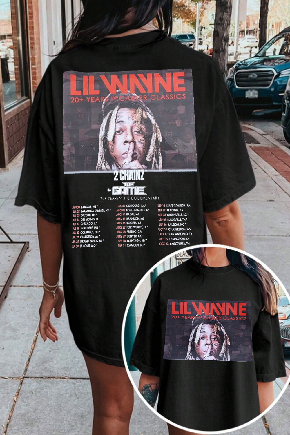 Lilwayne Concert Two-Sided Tee