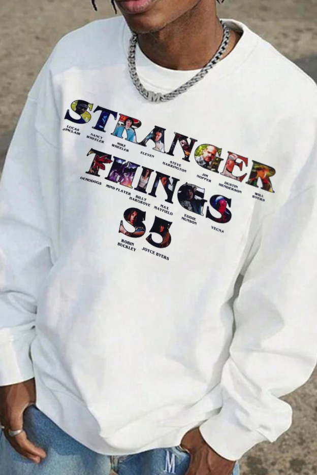 Stranger Thing Unisex Vintage Graphic Movie Stranger Sweatshirt