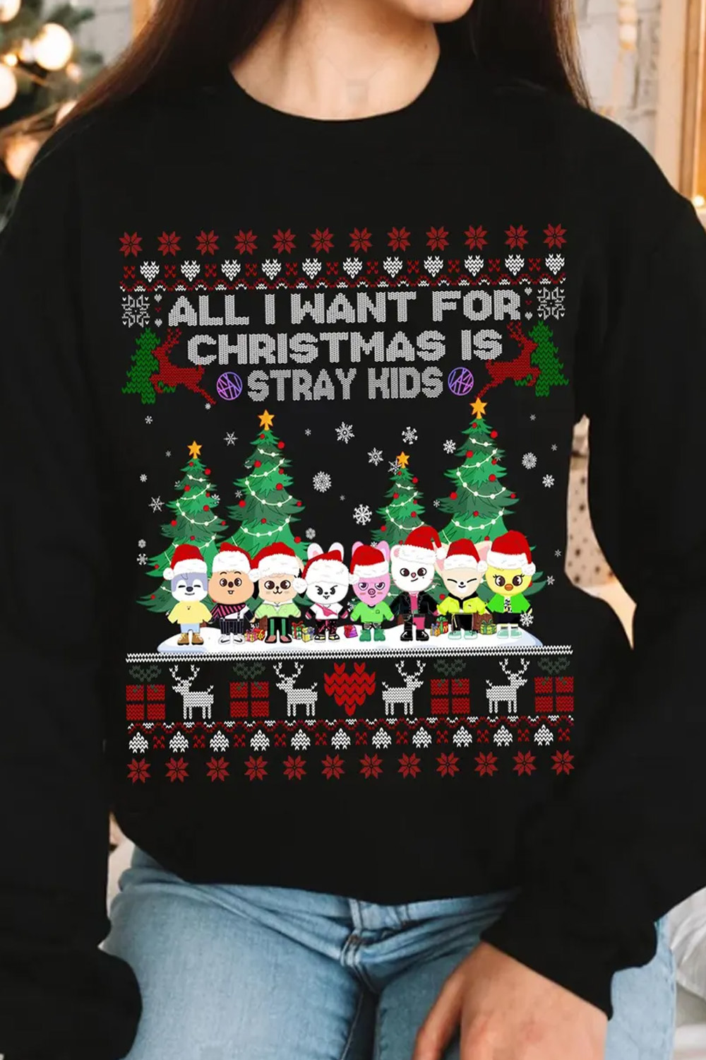 Stray Kids Skzoo Ugly Christmas Sweatshirt