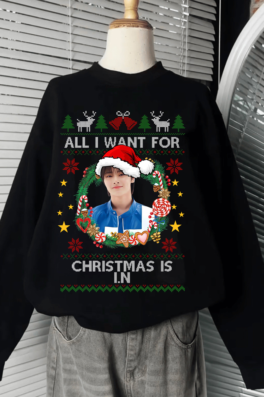 I.N Stray Kids Christmas Sweatshirt