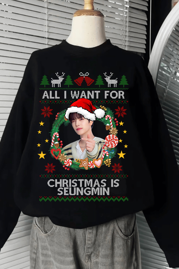 Seung Min Stray Kids Christmas Sweatshirt