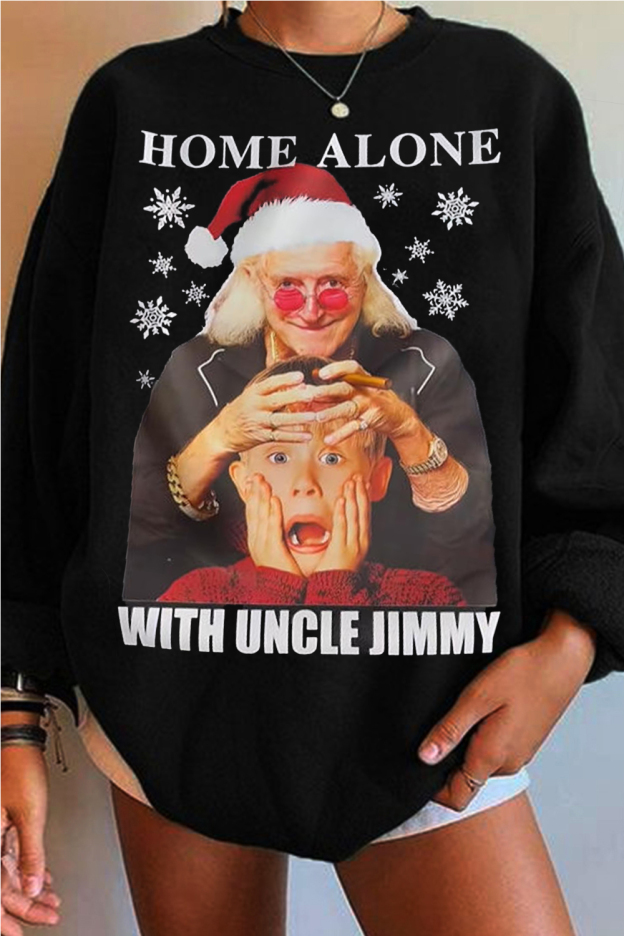 Home Alone With Uncle Jimmy Christmas Sweatshirt