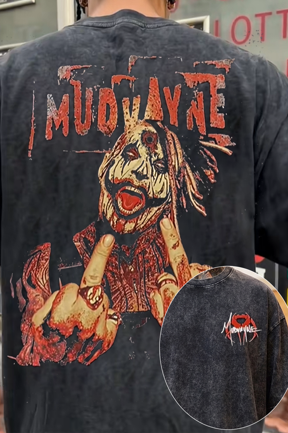 Mudvayne Rock Band Washed Cotton Shirt