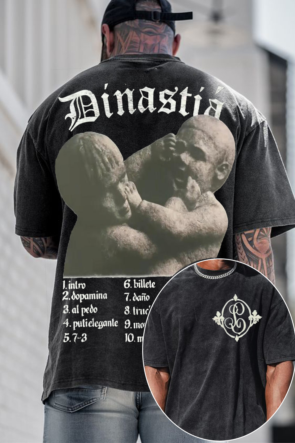 Peso Pluma And Tito Double Washed Cotton T-Shirt