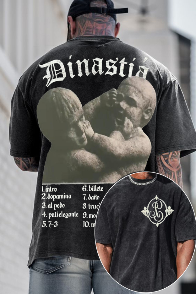 Peso Pluma And Tito Double Washed Cotton T-Shirt