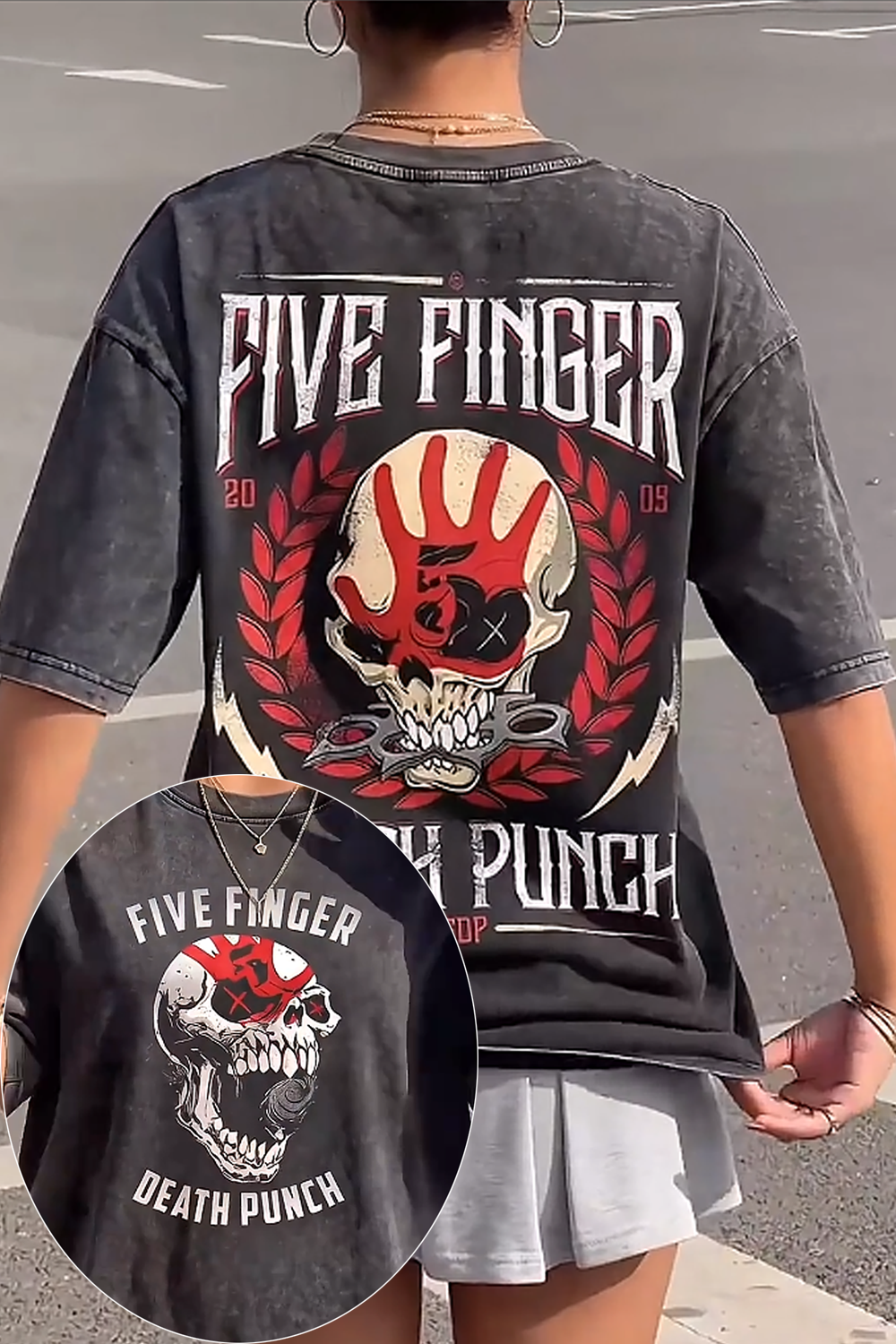 Five Finger Death Punch Washed Cotton Shirt🤘