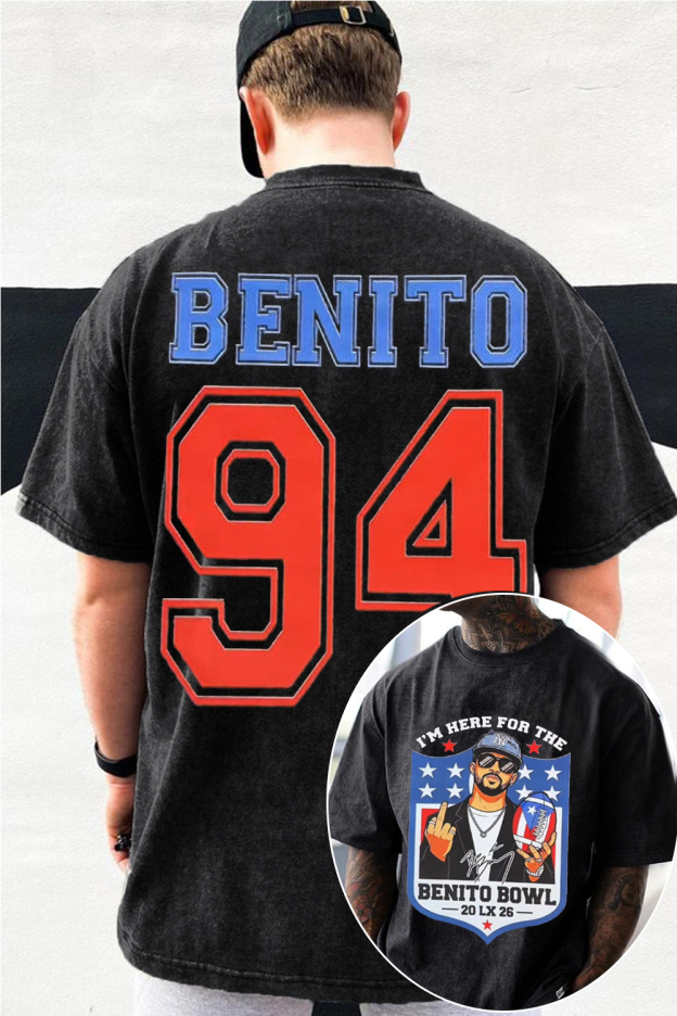 Benito Bowl 2026 Printed Washed Cotton T-Shirt