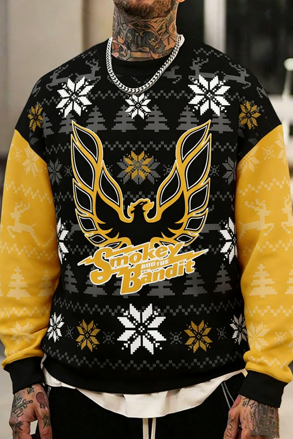 Pontiac Firebird Smokey and the Bandit Ugly Christmas Sweatshirt