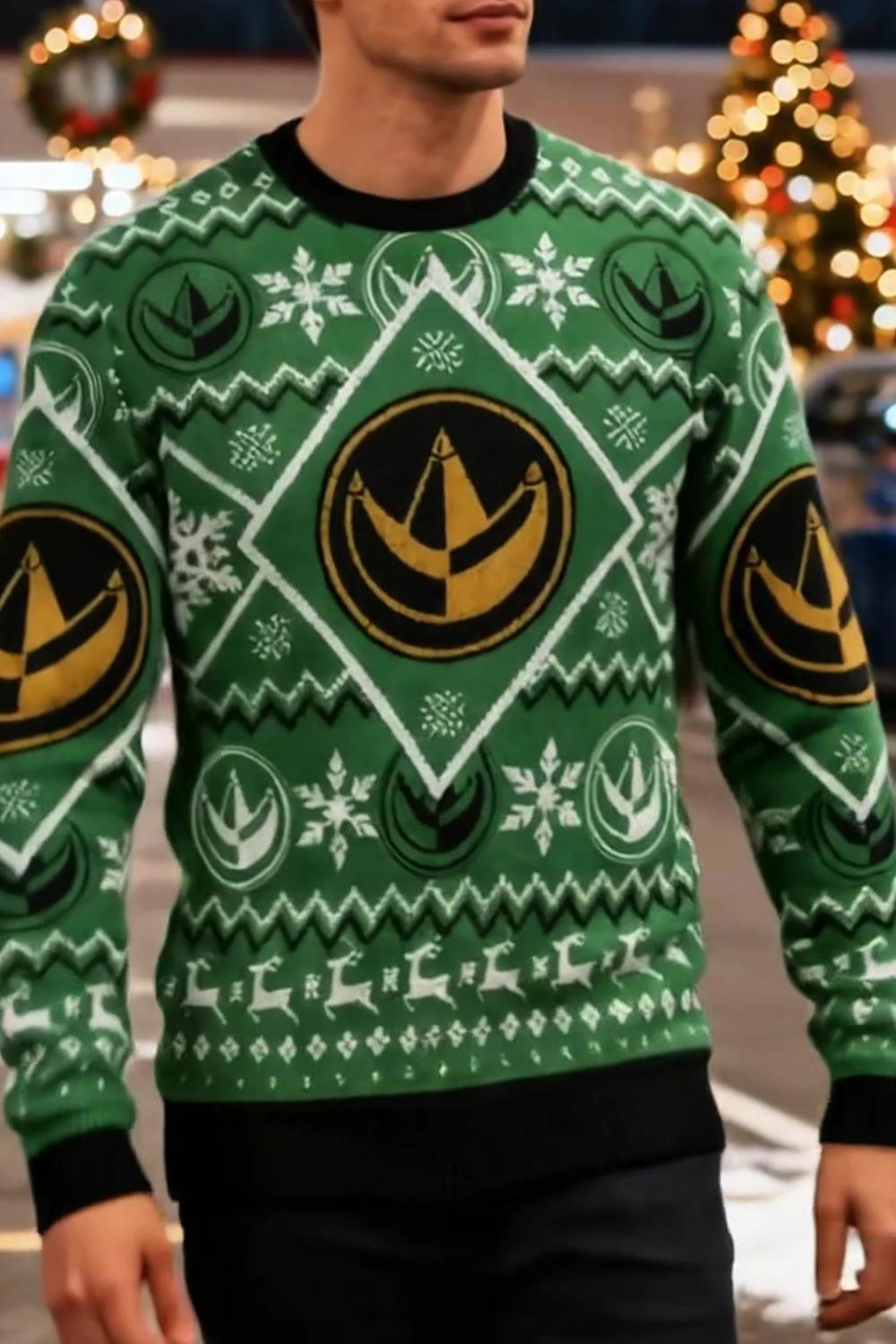 Green Ranger Ugly Christmas Sweatshirt