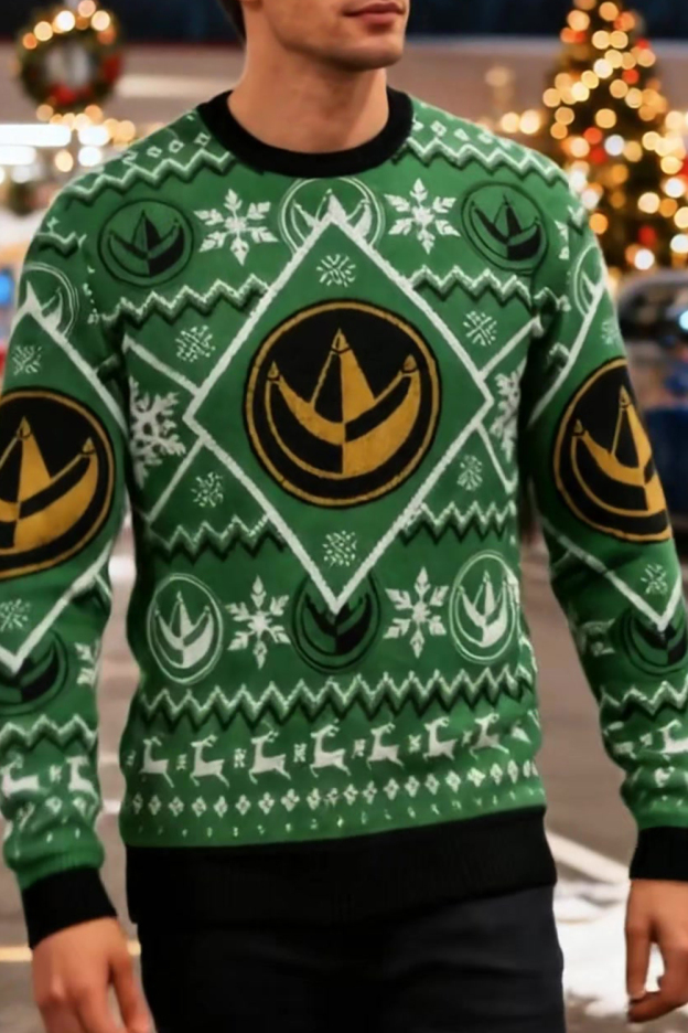 Green Ranger Ugly Christmas Sweatshirt