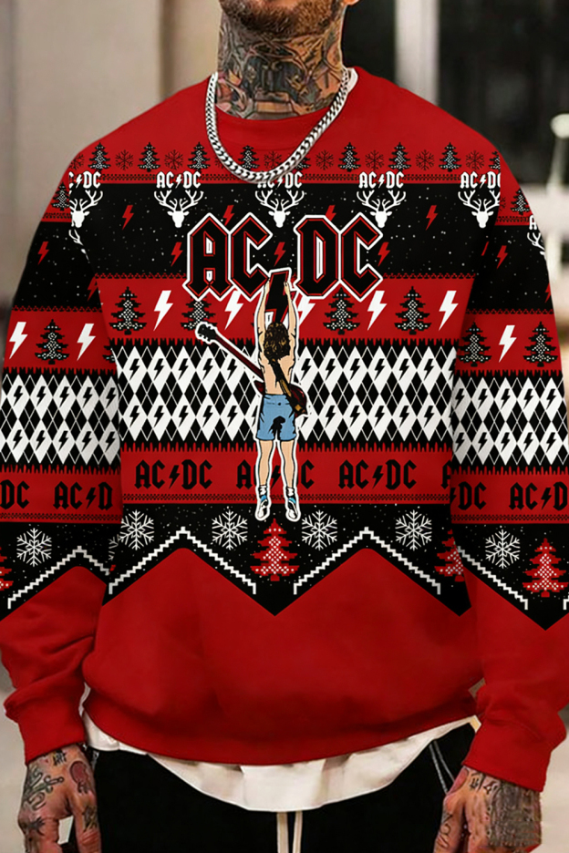 Merry Little AC/DC Christmas Ugly Sweater