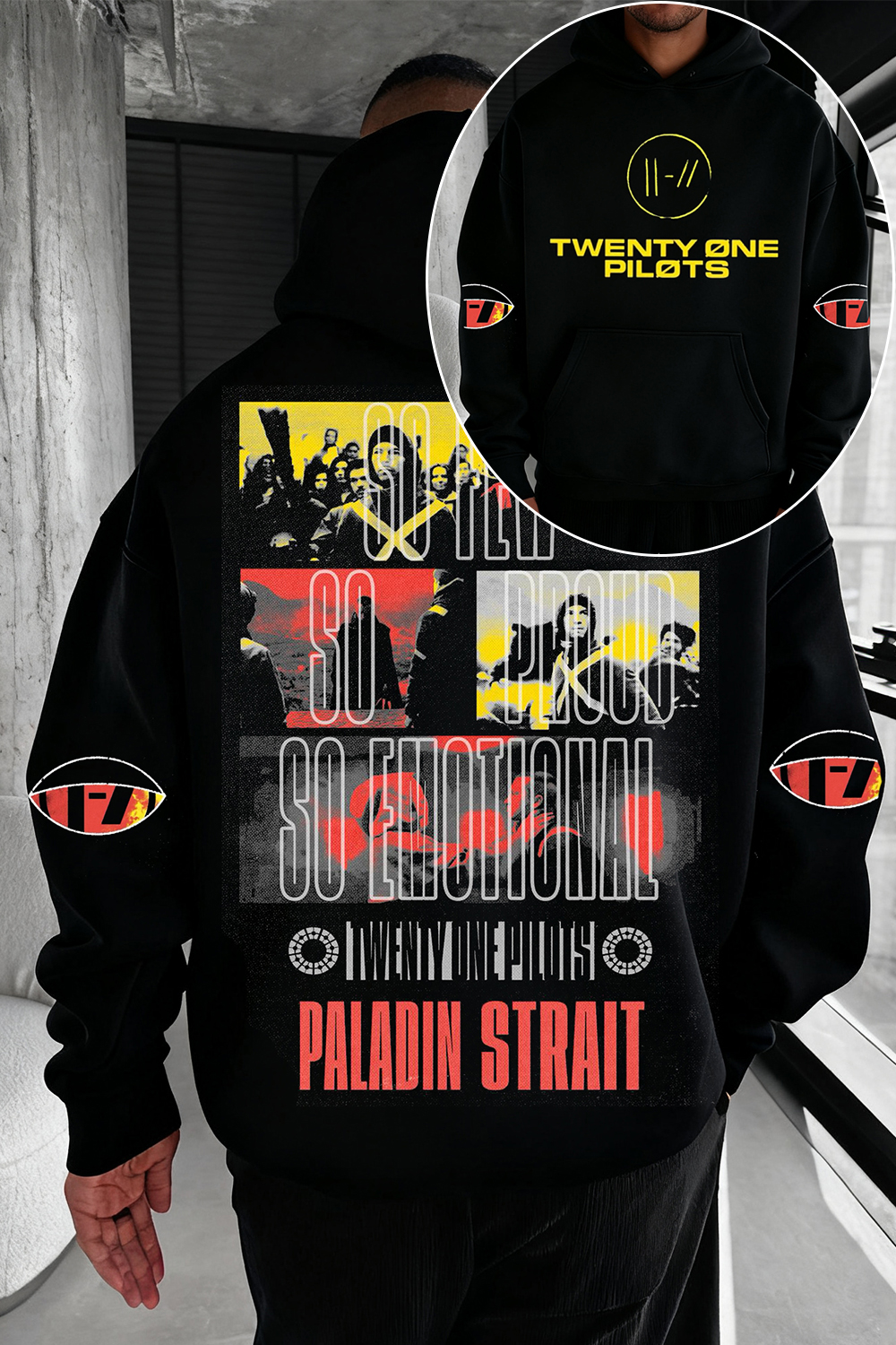 Twenty One Pilots Breach Album Print Hooded Sweatshirt