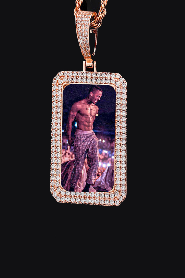 XXXTentacion Double Row Zirconia Square Hip Hop Necklace