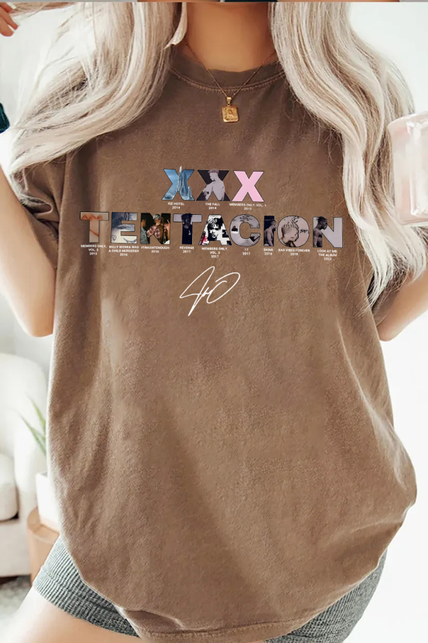 XXXTentacion Inspired Vintage Rap Shirt a6  Tee For Women