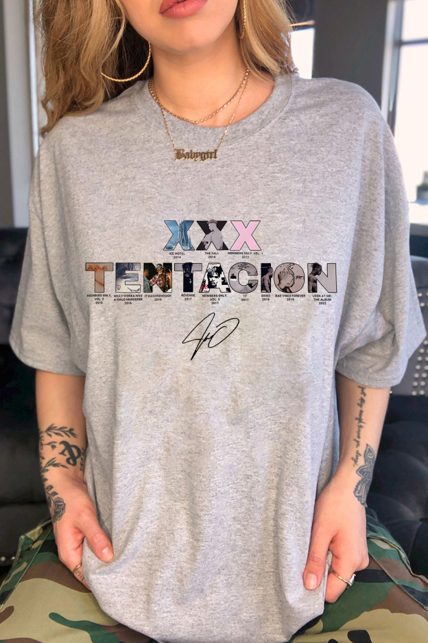 XXXTentacion Inspired Vintage Rap Shirt a6  Tee For Women